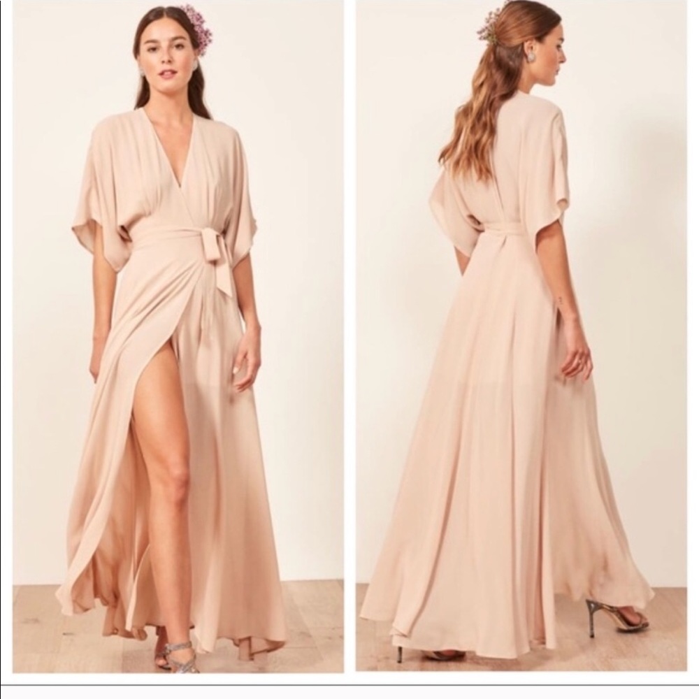 Reformation Winslow Maxi dress in Champagne
